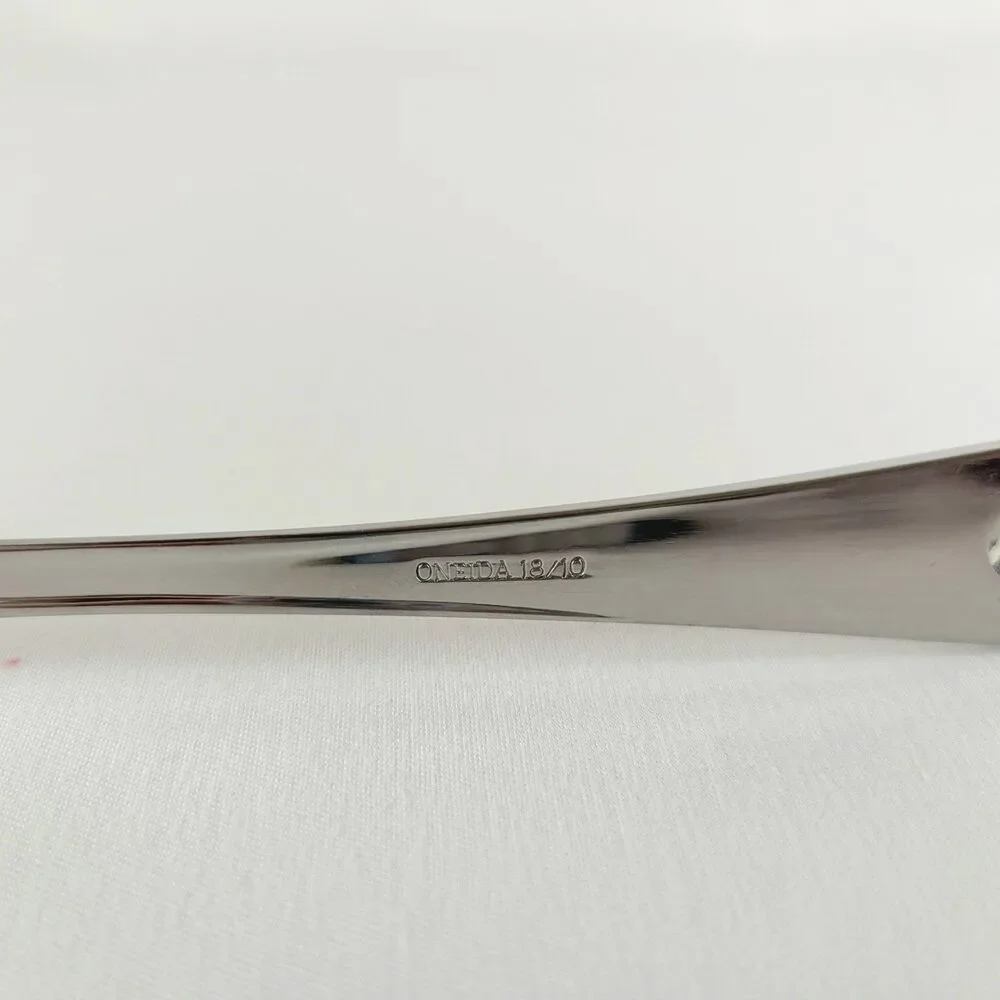 Oneida Satin Jupiter 18/10 Stainless Flatware Set 4 Salad Forks Retro 90s Y2K